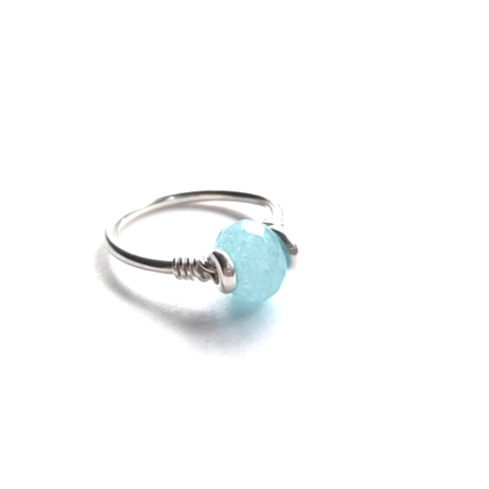 Sterling Silver Aquamarine Ring